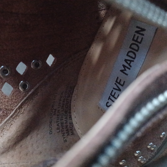 Steve Madden "DUDE" Genuine leather cut-out booties - Picture 5 of 6